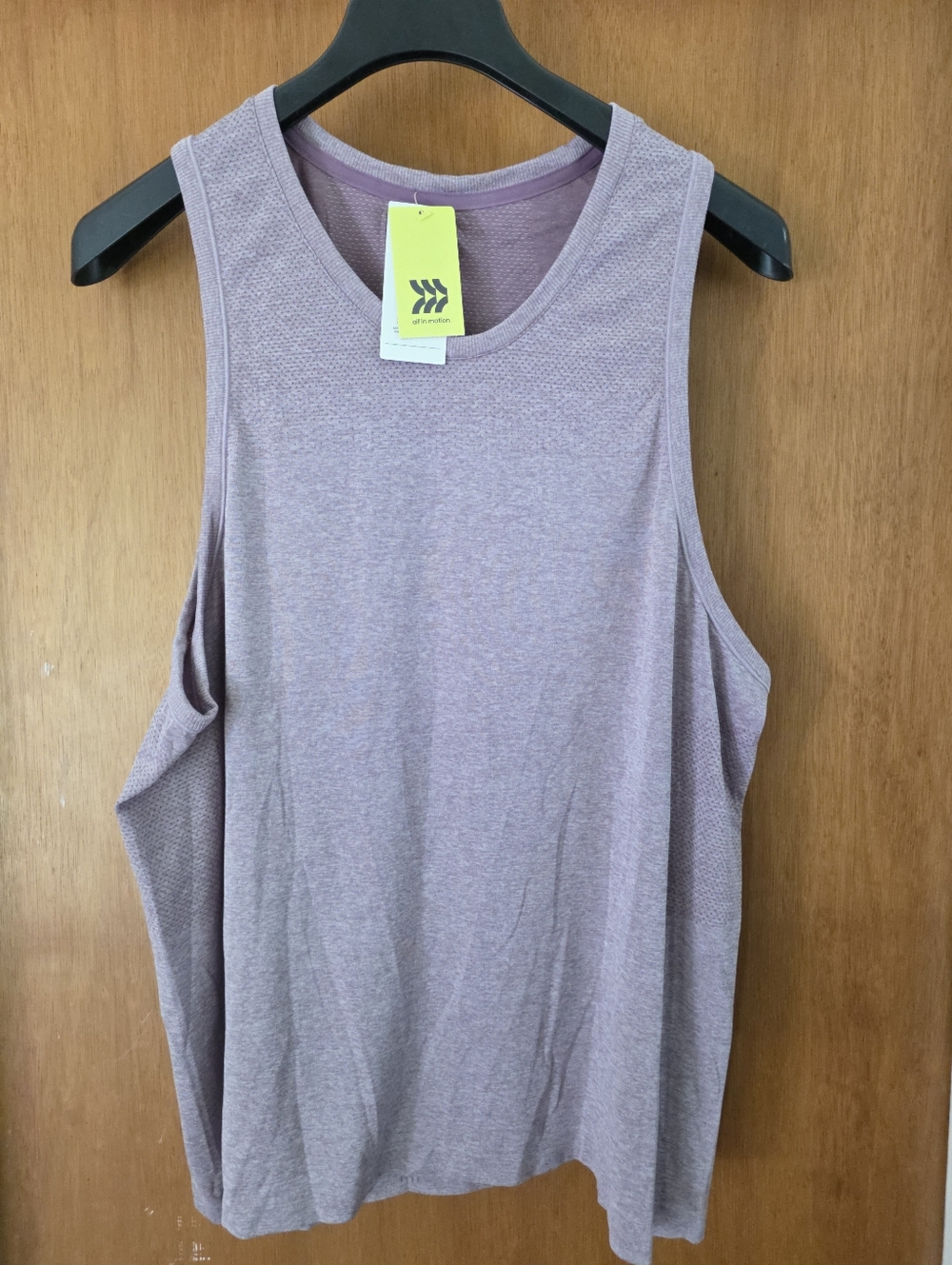 All In Motion Men's Seamless Tank Top XL lilac Athletic Performance NWT